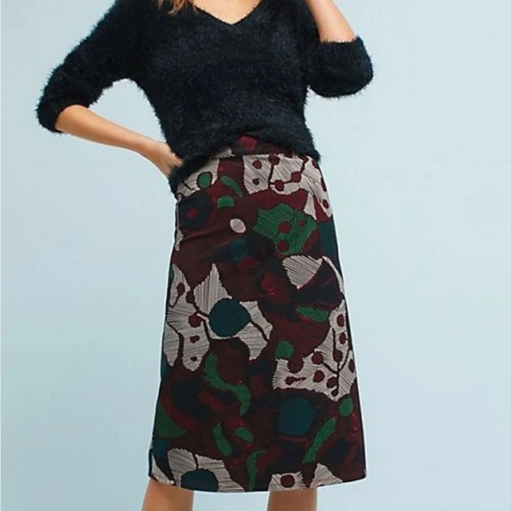 Anthropologie Isla Maude Floral Skirt